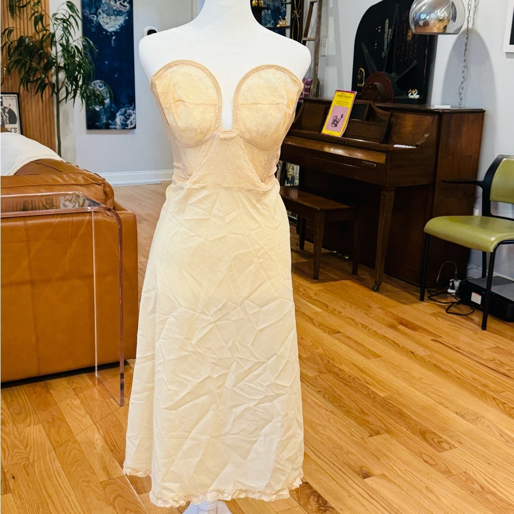 Madame Alexander boned corset front slip 36C bridal lingerie